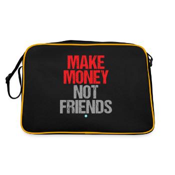 Gagner de l'argent, pas des amis - Sac Retro - noir/or - Dos