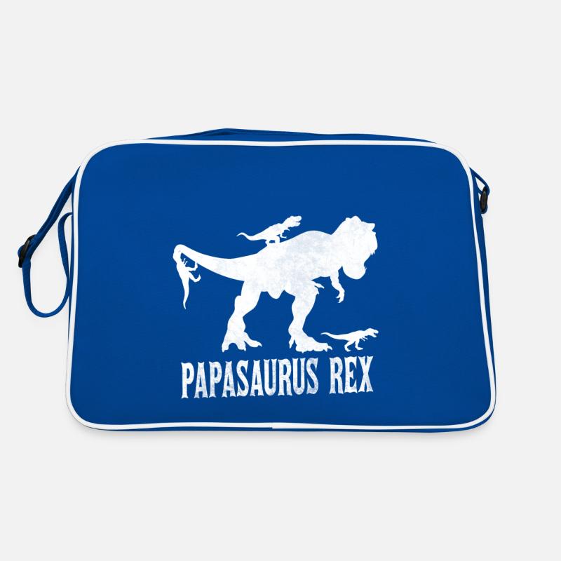Dinosaurier Papasaurus Rex T-Rex Vater Geschenk Retro Tasche