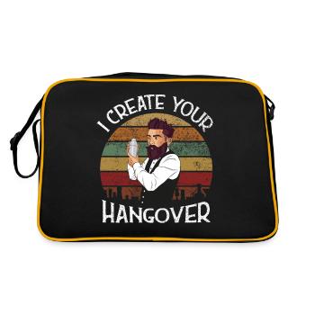 Funny Bartender Bartender Gastro Fun Gift - Retro Bag - black/gold - Back