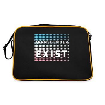 Transgender Trans Transliebe Geschenk - Retro Tasche - Schwarz/Gold - Hinten