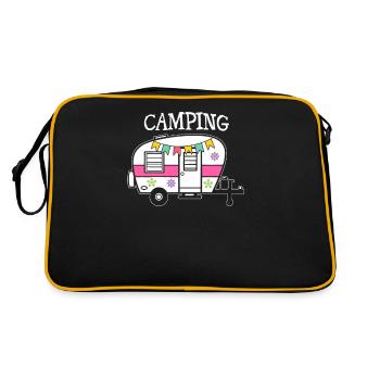 Caravane de camping - Sac Retro - noir/or - Dos