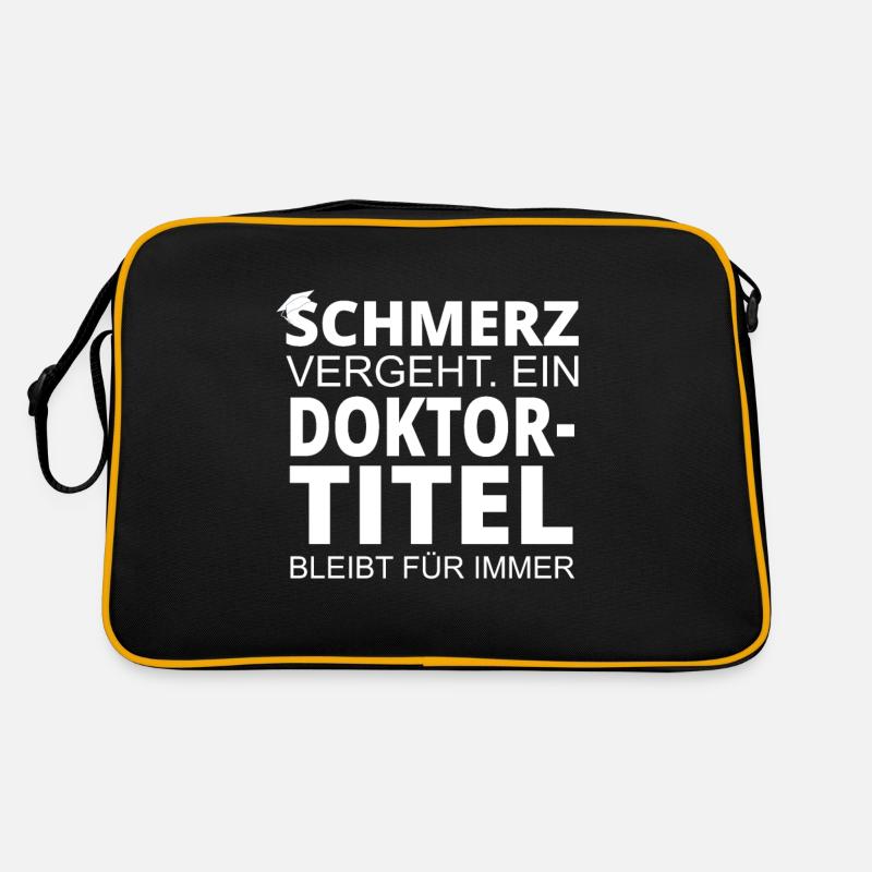 Doktortitel Doktor Promotion Doktorat Geschenk Retro Tasche