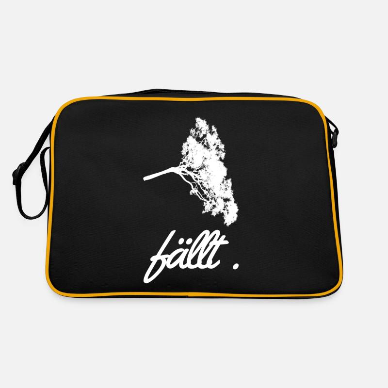 Holzfäller - Retro Tasche - Schwarz/Gold