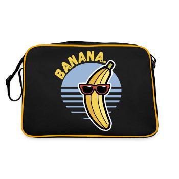 Impression de banane drôle Hip Ster | Banane en - Sac Retro - noir/or - Dos