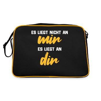 Say it's not up to me it's up to you - Retro Bag - black/gold - Back