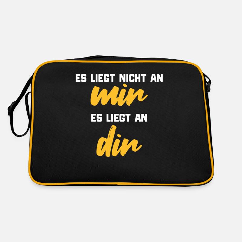Dis que ce n'est pas à moi de décider - Sac Retro - noir/or