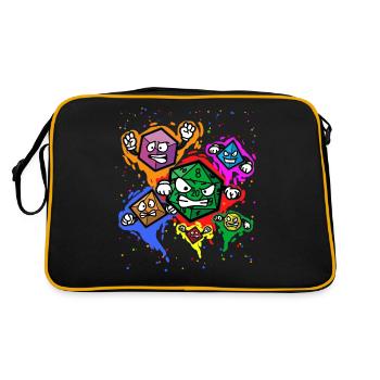 Fantasy RPG Dice Game Tabletop Game Player - Retro Bag - black/gold - Back