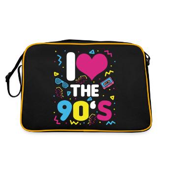 I LOVE 90 Années 90 Rétro Vintage 1990 - Sac Retro - noir/or - Dos