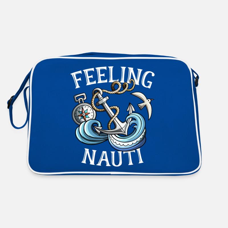 Cadeau de régate de belles vagues de la mer marin Sac Retro