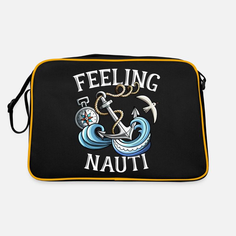 Cadeau de régate de belles vagues de la mer marin Sac Retro