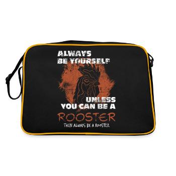 Hahn - Retro Tasche - Schwarz/Gold - Hinten