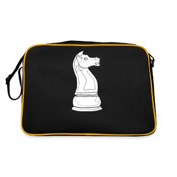 Schach - Retro Tasche - Schwarz/Gold - Hinten