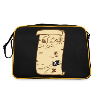 treasure map - Retro Bag - black/gold - Back