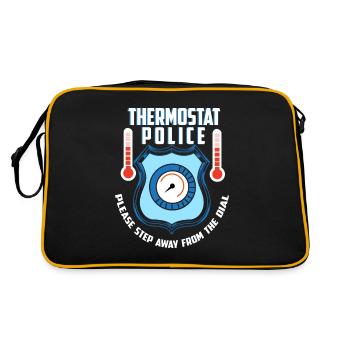 Thermostat Police Father's Day Joke Temperature Dad - Retro Bag - black/gold - Back