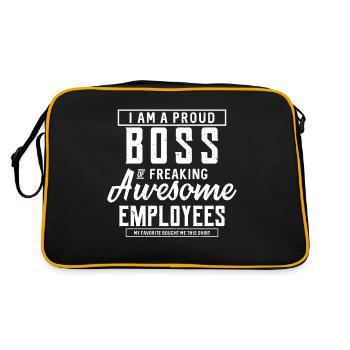Je suis un fier patron d'employés impressionnants - Sac Retro - noir/or - Dos