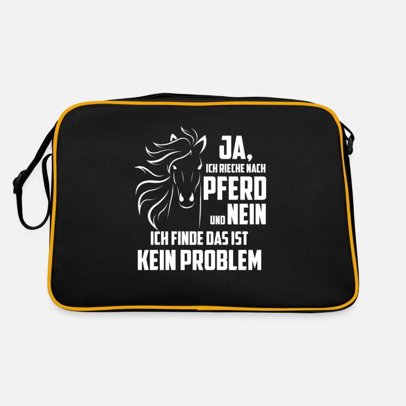 Nach Pferd Riechen Reiterin Reiter Reitersprüche Retro Tasche