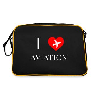 Aviation avion amour - Sac Retro - noir/or - Dos