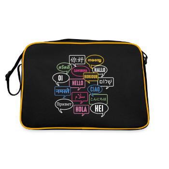 Multilingual Polyglot Globetrotter Language - Retro Bag - black/gold - Back