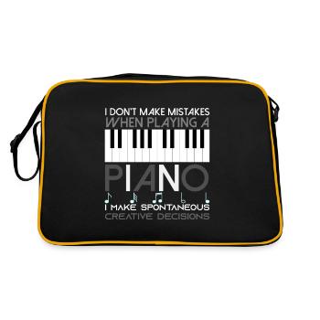 No mistakes piano piano - Retro Bag - black/gold - Back