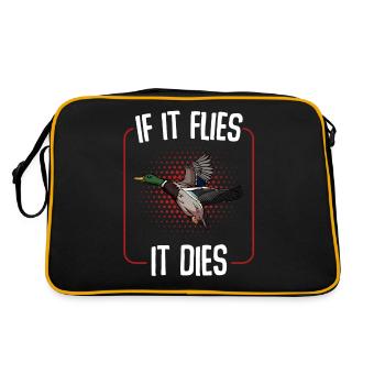 Jagd - Retro Tasche - Schwarz/Gold - Hinten