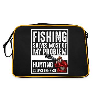 Jagd - Retro Tasche - Schwarz/Gold - Hinten