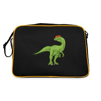 Cadeau de dinosaure Dilophosaurus - Sac Retro - noir/or - Dos