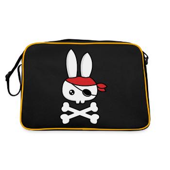 Bunny pirate - Retro Bag - black/gold - Back