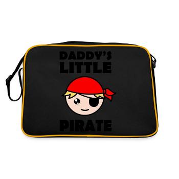 Daddy's little pirate - Retro Bag - black/gold - Back