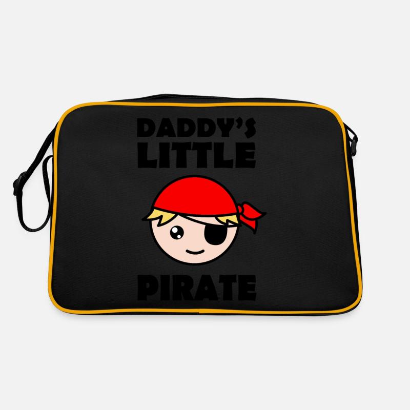 Le petit pirate de papa - Sac Retro - noir/or