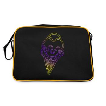 Glace crème glacée avec un sac de glace - Sac Retro - noir/or - Dos