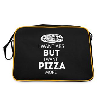 Pizza Italy Delicious Food Gift - Retro Bag - black/gold - Back
