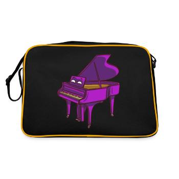 Piano Piano Pianiste Musicien Music Wings player - Sac Retro - noir/or - Dos
