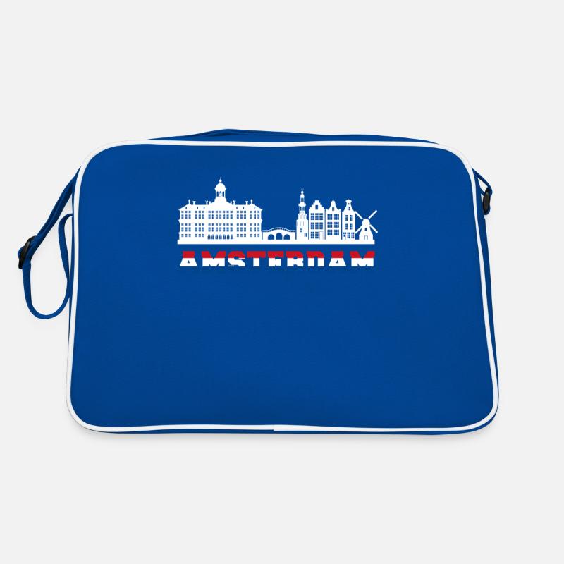 Amsterdam skyline Pays-Bas vacances Sac Retro