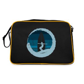 Design cool pour le surf - Sac Retro - noir/or - Dos