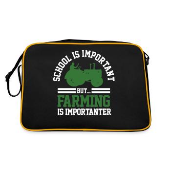 Landwirt - Retro Tasche - Schwarz/Gold - Hinten