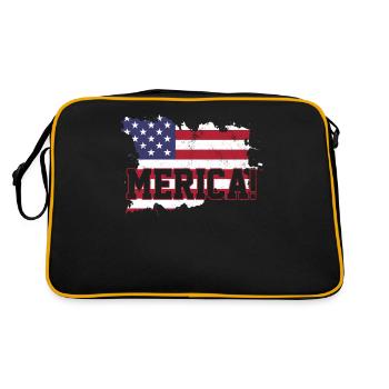 America USA - Retro Bag - black/gold - Back