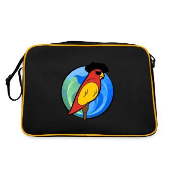 Pirate parrot - Retro Bag - black/gold - Back