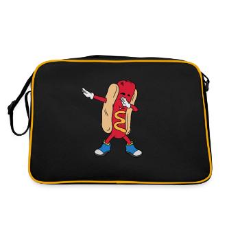 Hot Dog Hot Dog Fast Food Booth Bosna Funny - Retro Bag - black/gold - Back