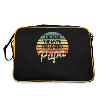 Père, l'homme, le mythe, la légende papa - Sac Retro - noir/or - Dos