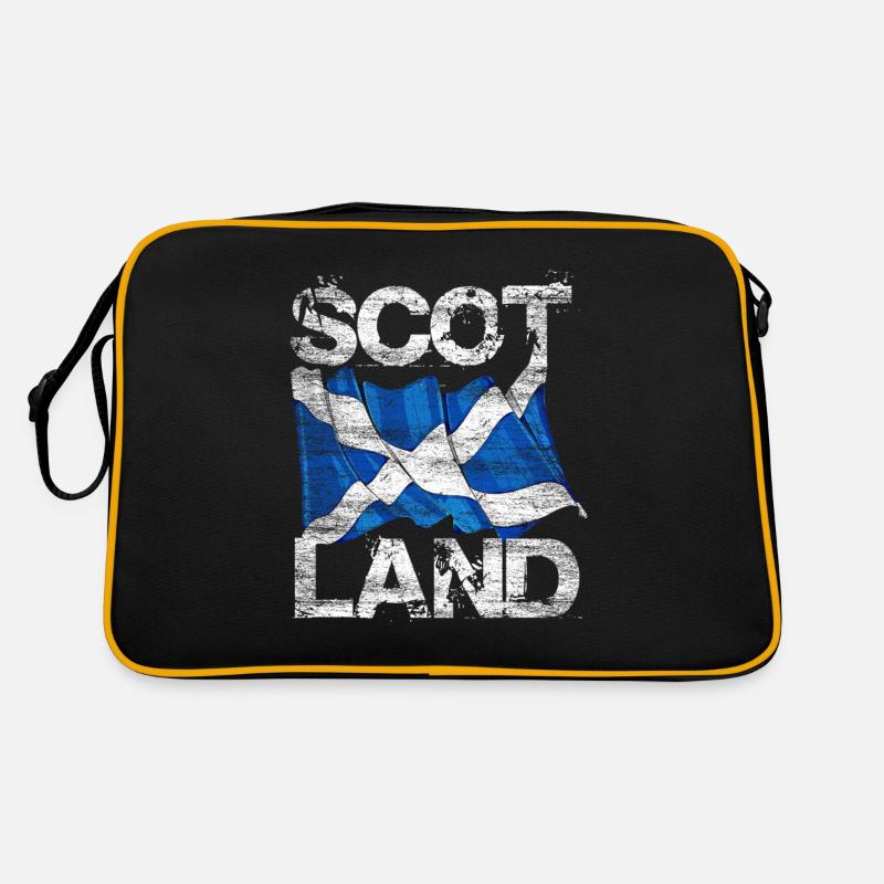 Schottland - Retro Tasche - Schwarz/Gold