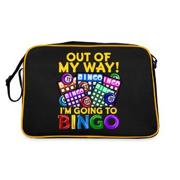 T-shirt de jeu de bingo-test Lucky Seniors Fun Gift - Sac Retro - noir/or - Dos