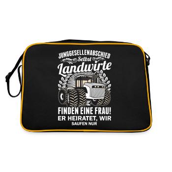 Farmer Tractors Gift · Il se marie - Sac Retro - noir/or - Dos