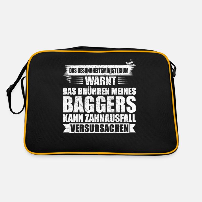 Lustiges Baggerfahrer Bagger Baggerführer baggern Retro Tasche