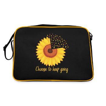 Sunflower Mental Health Awareness - Retro Bag - black/gold - Back
