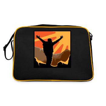 Montagne montagne nature randonnée alpinisme alpes terre - Sac Retro - noir/or - Dos