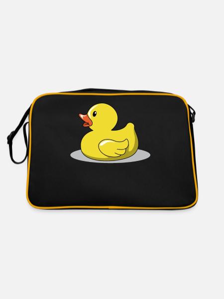 Canard caoutchouc canard canard drôle - Sac Retro - noir/or - Dos