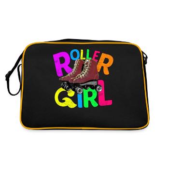 "Roller Girl" fille de roller - Sac Retro - noir/or - Dos