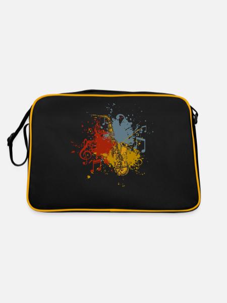 Saxophone retro - Retro Bag - black/gold - Back