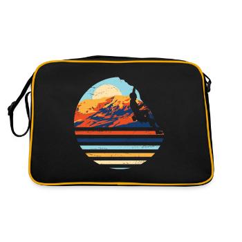 Conception de cadeau d'escalade de rocher minimaliste - Sac Retro - noir/or - Dos