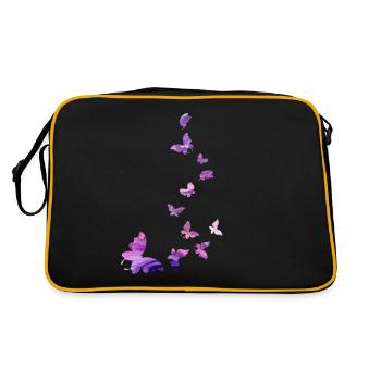papillon essaim harmonie rose - Sac Retro - noir/or - Dos